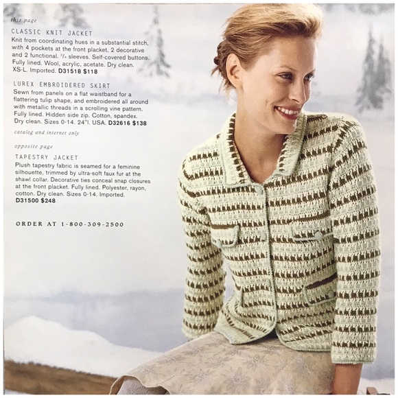 2003 Anthro “Classic Knit Jacket” by HWR Monogram - Picture 3 of 16